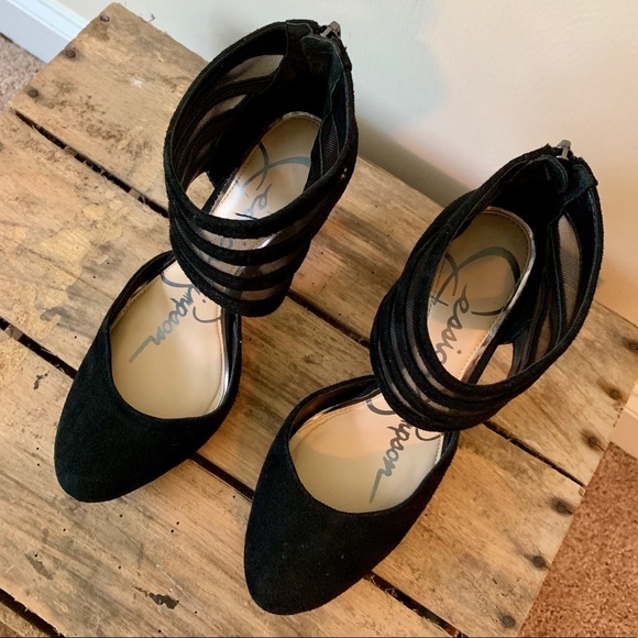 Jessica Simpson Heels with Sexy Ankle Cuff and Back Zip - Picture 2 of 4